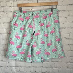 Pink Flamingo Men’s Swim Trunks size xl Draw String BROKEN ARROW